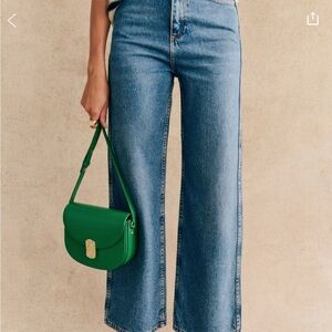 Sezane Le Crop Denim Blue - Size 4